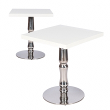 하이그로시크롬다리사각테이블/Geurosi high square table with chrome legs